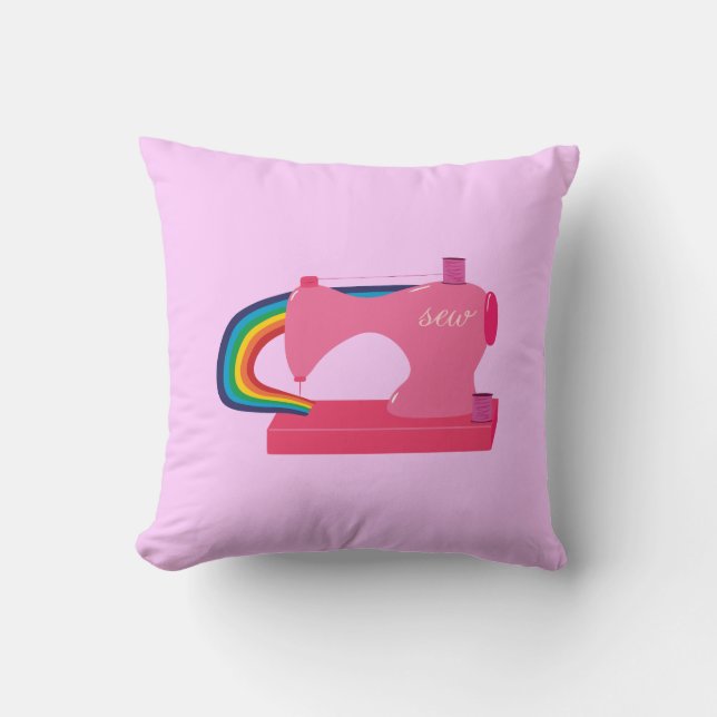 Naaiende regenbogen kussen (Voorkant)