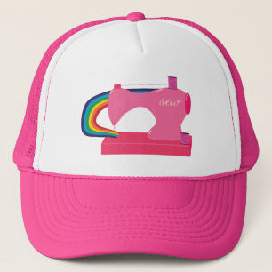 Naaiende regenbogen trucker pet
