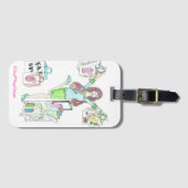 Naaietiket voor boodschappentas bagagelabel (Voorkant (horizontaal))