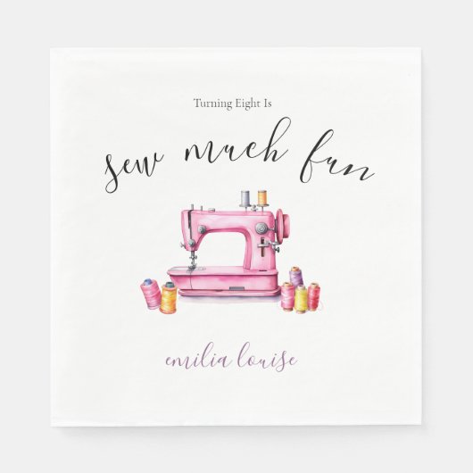 Naaifeest Verjaardags servet (Voorkant)