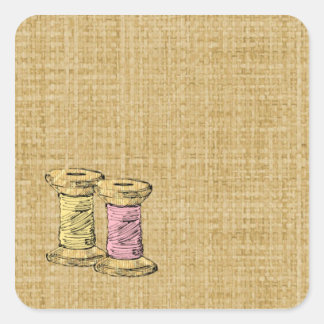 Naaigaren Burlap Label Sticker