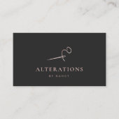 Naaigaren Naald Roos Gouden Glitter Visitekaartje (Voorkant)