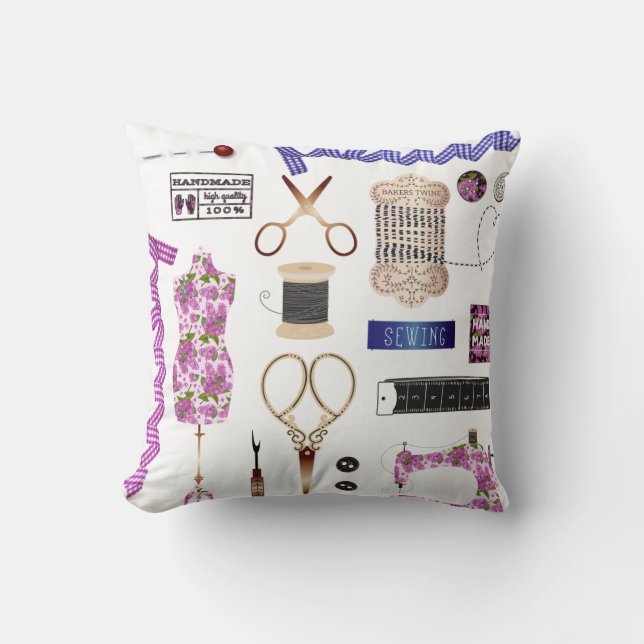  naaigarens- en naadstressdecor kussen (Voorkant)