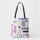 naaigarens- en naadstressdecor tote bag (Voorkant)