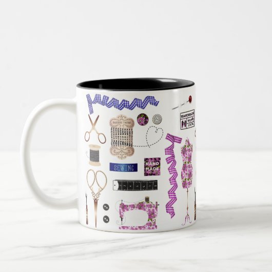  naaigarens- en naadstressdecor tweekleurige koffiemok (Links)