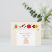 Naaigarens, schaar, speldenkussen, staal kaart (Staand voorkant)