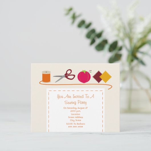 Naaigarens, schaar, speldenkussen, staal kaart (Staand voorkant)