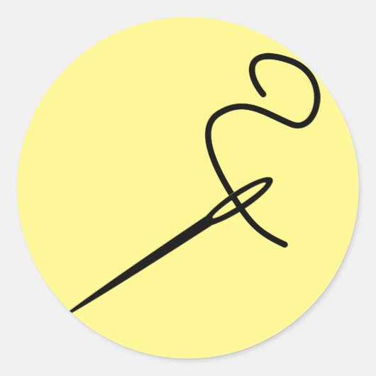 naaigarens van de naald ronde sticker (Voorkant)