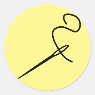 naaigarens van de naald ronde sticker