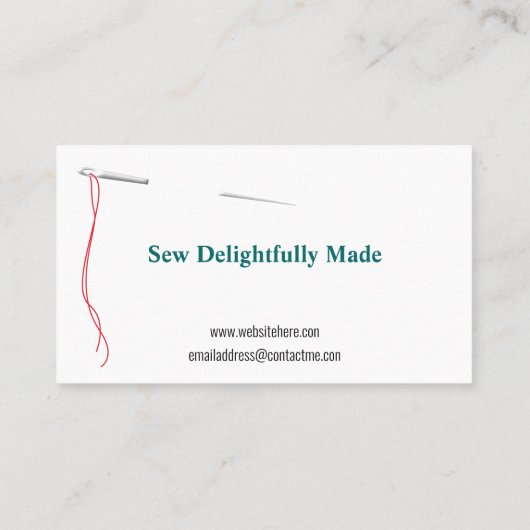 Naaigarens Visitekaartje (Achterkant)