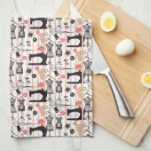 naaigarievormig ontwerp voor naaiwerk theedoek (Quarter Fold)