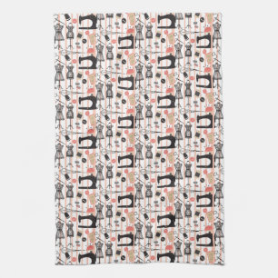 naaigarievormig ontwerp voor naaiwerk theedoek