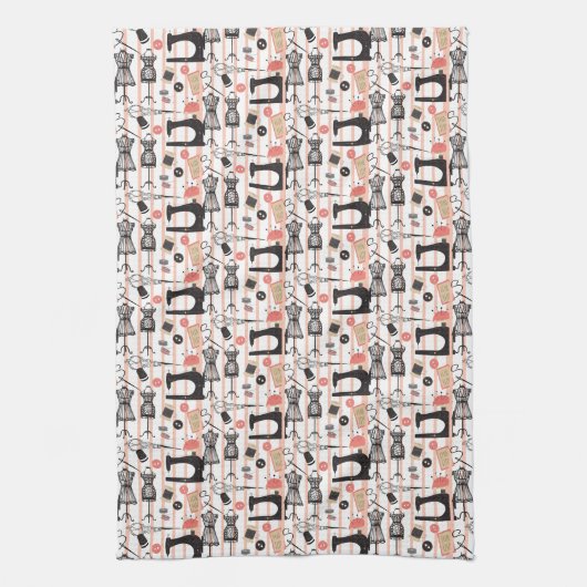 naaigarievormig ontwerp voor naaiwerk theedoek (Verticaal)