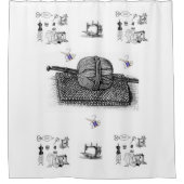  naaigarij met douwergordijn douchegordijn (Voorkant)