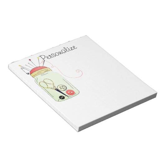 naaigarkit notitieblok (Schuin)