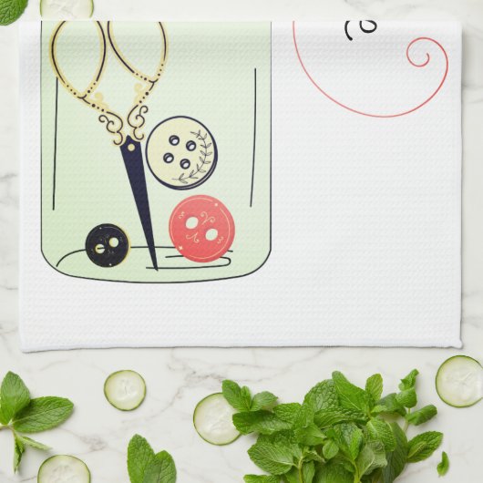  naaigarkit theedoek (Gevouwen)