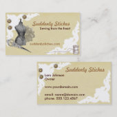 naaigarnaal Vintage beige Visitekaartje (Voorkant / Achterkant)