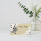 naaigarnaal Vintage beige Visitekaartje (Staand voorkant)