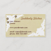 naaigarnaal Vintage beige Visitekaartje (Achterkant)