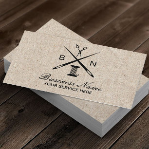 Naaigarnaalden en draden  overlapping visitekaartje