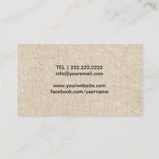 Naaigarnaalden en draden overlapping visitekaartje (Achterkant)