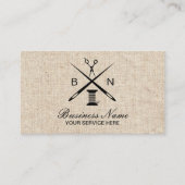 Naaigarnaalden en draden  overlapping visitekaartje (Voorkant)