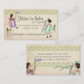  naaigarnaties paraderen naadloos visitekaartje (Voorkant / Achterkant)