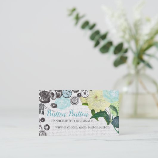  naaigarnoties naadloos visitekaartje (Staand voorkant)