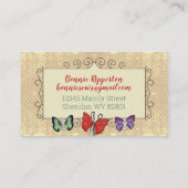  naaigarnoties vlinders naadloos visitekaartje (Achterkant)