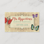  naaigarnoties vlinders naadloos visitekaartje (Voorkant)