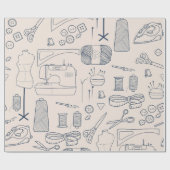 Naaigenissen Seamstress Hobby Craft Cadeaupapier (Vlak)