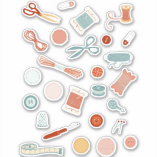 Naaigenoten voor dressmaking sticker