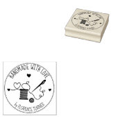 Naaigereedschap Handgemaakt met liefde, Rubberstempel (Gestempeld)