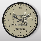 naaigerklok voor zwart en tan grote klok