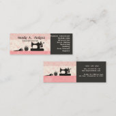 naaigermachine Mannequin Pink Mini Visitekaartje (Voorkant / Achterkant)