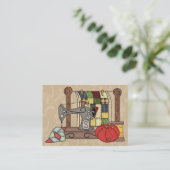 Naaigeschenkbijlage / naadstress Kaart Visitekaartje (Staand voorkant)