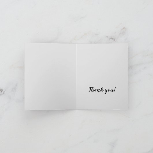  naaigmachine Monogram Dank u Notitiekaartje (Binnen)