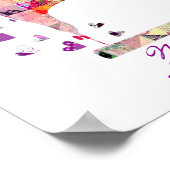 Naaigmachine voor patchwerk Regenboog Poster (Hoek)