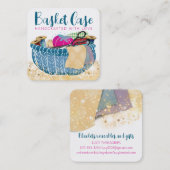 Naaignokken naadloze vlotten squ vierkante visitekaartje (Voorkant / Achterkant)