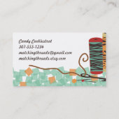 Naaignooppennaalden, spoelen van draad visitekaartje (Achterkant)