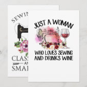 Naaigoed | Alleen een vrouw die van naaien houdt Save The Date (Voorkant / Achterkant)