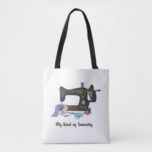 Naaigoed Canvas tas (Voorkant)