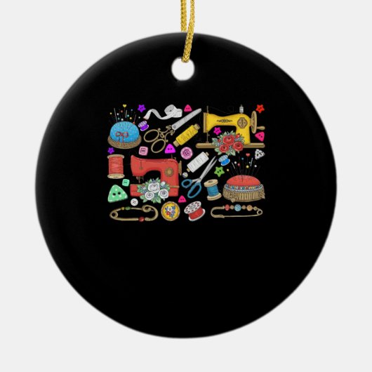 Naaigoed Collectie Keramisch Ornament (Voorkant)