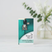 Naaigoed: Dressmaker, Tailor, Designer, Seamstress Visitekaartje (Staand voorkant)