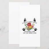 Naaigoed | Een vrouw kan niet overleven bij haar k Bedankkaart (Voorkant / Achterkant)