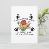 Naaigoed | Een vrouw kan niet overleven bij haar k Save The Date (Staand voorkant)