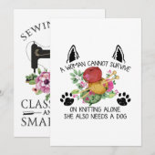 Naaigoed | Een vrouw kan niet overleven bij haar k Save The Date (Voorkant / Achterkant)