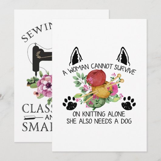 Naaigoed | Een vrouw kan niet overleven bij haar k Save The Date (Voorkant / Achterkant)