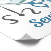 Naaigoed en kieuwblauw poster (Hoek)