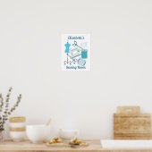 Naaigoed en kieuwblauw poster (Keuken)
